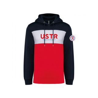 Sweat tricolore capuche