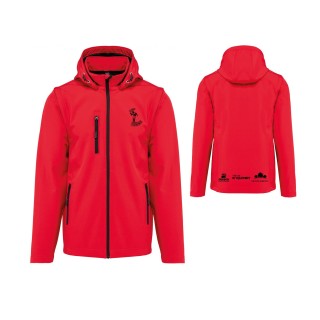 Softshell capuche avec manches amovibles