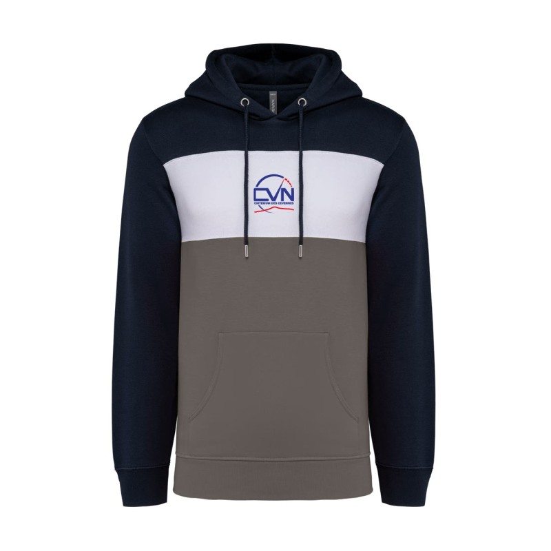 Sweat capuche bicolore