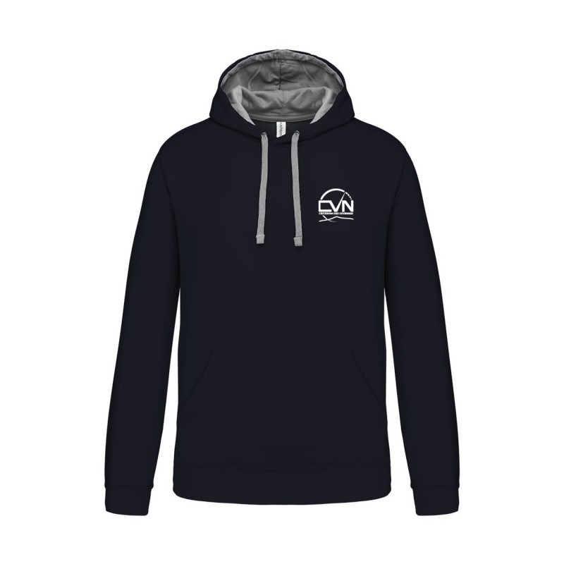 Sweat capuche contrasté