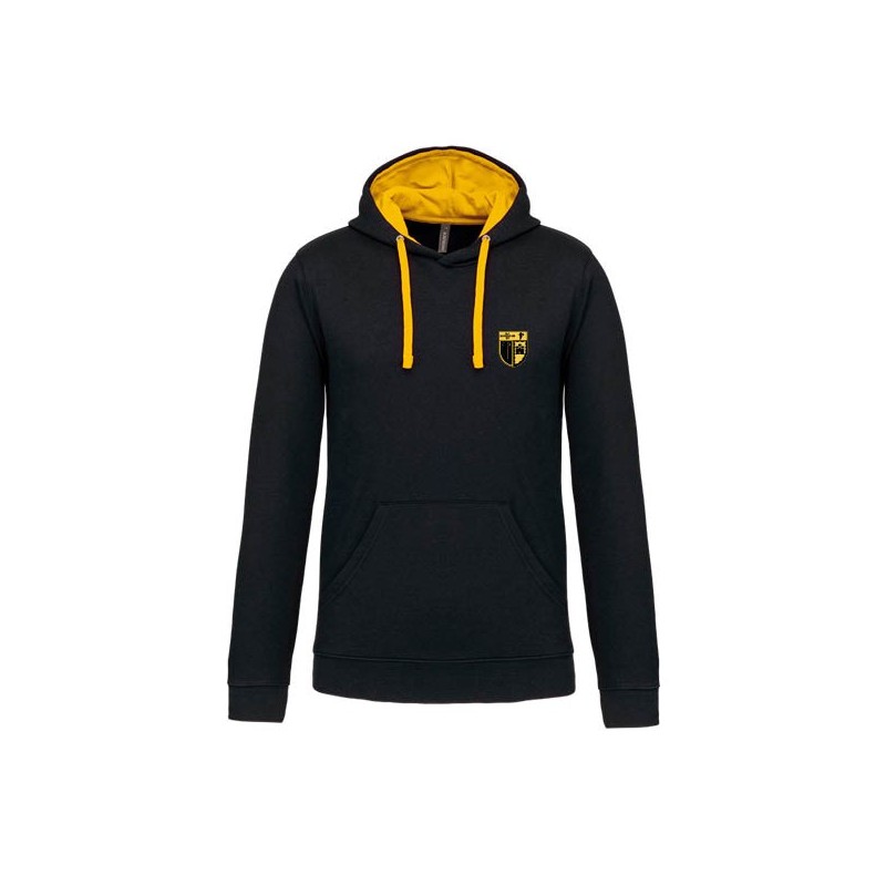Sweat capuche contrastée