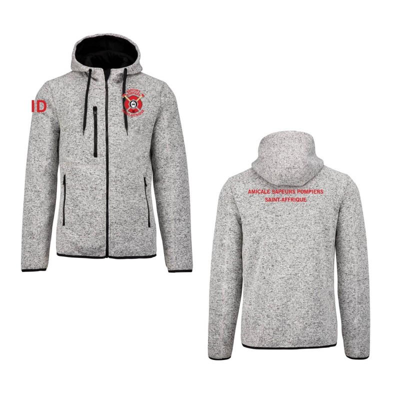 Veste à capuche chinée