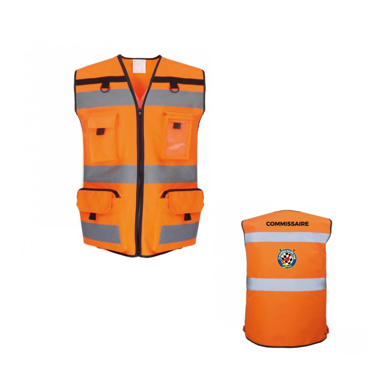 Gilet multipoches HV commissaire Gilet multipoches HV commissaire