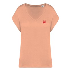 T-shirt loose à col V