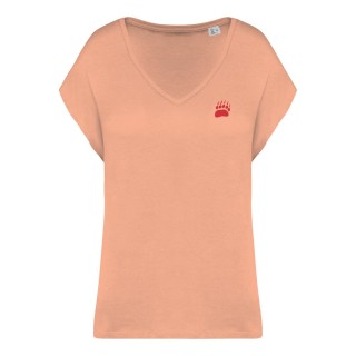 T-shirt loose à col V